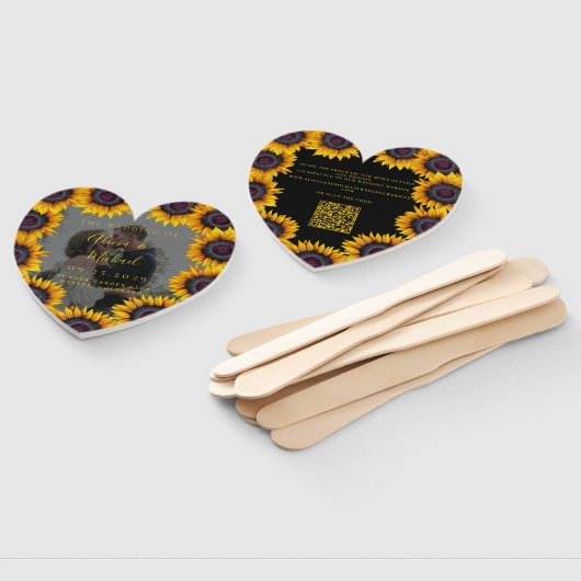 Rustikale, blumengeschmückte Gastgeschenk Hochzeit Fächer (Non-assembled)