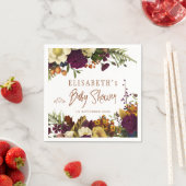 Rustikale, blumengeschmückte Herbstdusche Baby Serviette (Beispiel)