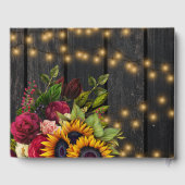 Rustikale, blumengeschmückte Holzbrauerei Gästebuch (Rückseite)