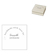 Rustikale, blumengeschmückte Runde, handgefertigt Gummistempel (Stempel)