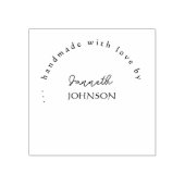 Rustikale, blumengeschmückte Runde, handgefertigt Gummistempel (Prägung)