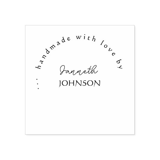 Rustikale, blumengeschmückte Runde, handgefertigt Gummistempel (Prägung)