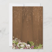 Rustikale, blumengeschmückte Scheune Herbst Probe Einladung (Rückseite)