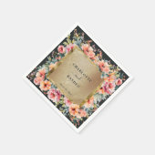 Rustikale Blumengestelle Grüne Hochzeit Serviette (Ecke)