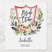 Rustikale Blumengestüte Weinetikett (Einzelnes Label)