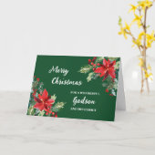 Rustikale Blumengodson & Family Frohe Weihnachten Karte (Gelbe Blume)