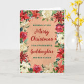 Rustikale Blumengottstochter & Familie Frohe Weihn Karte (Gelbe Blume)