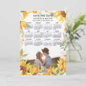 Rustikale Blumengrün Einfaches Foto Save the Date (Stehend Vorderseite)