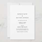 Rustikale Blumengrün Einfaches Foto Save the Date (Rückseite)