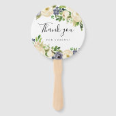 Rustikale Blumenhochzeit Begrüßungshandschuh Fächer (Rückseite)