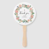 Rustikale Blumenhochzeit Begrüßungshandschuh Fächer (Rückseite)