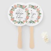 Rustikale Blumenhochzeit Begrüßungshandschuh Fächer (Vorne und Hinten)
