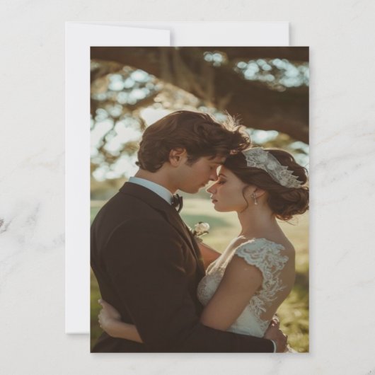 Rustikale Blumenhochzeit Einladung (Rückseite)