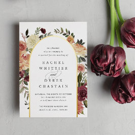 Rustikale Blumenhochzeit Folieneinladung