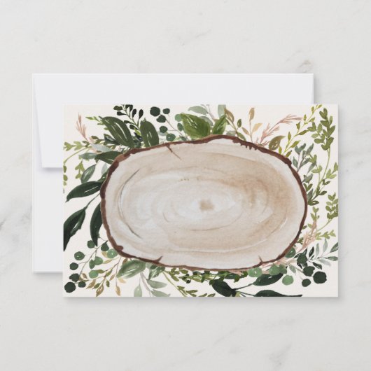 Rustikale Blumenhochzeit R.S.V.P RSVP Karte (Rückseite)