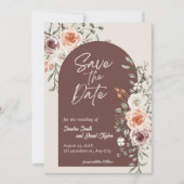 Rustikale Blumenhochzeit retten das Datum der Einl Save The Date (Vorderseite)