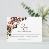 Rustikale Blumenhochzeit RSVP (Stehend Vorderseite)