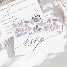 Rustikale Blumenhochzeit RSVP Karte