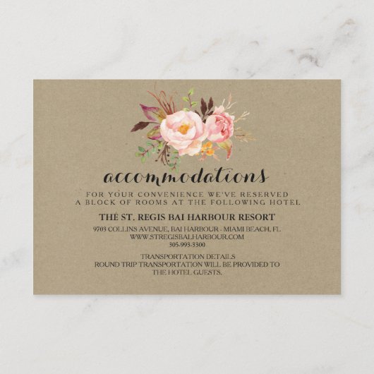 Rustikale Blumenhochzeiten/Details2-Seite-2 Begleitkarte (Rückseite)