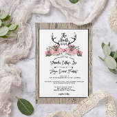 Rustikale Blumenholzjagd ist über Hochzeit RSVP Karte