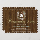 Rustikale Blumenhousewarming-Party Einladungen (Vorne/Hinten)