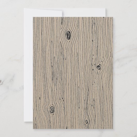 Rustikale Blumenjagd ist über Hochzeit Einladung (Rückseite)