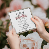 Rustikale Blumenjagd ist über Hochzeit Einladung