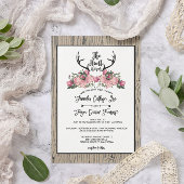 Rustikale Blumenjagd ist über Hochzeit Einladung