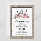 Rustikale Blumenjagd über Verlobung Einladung (Vorderseite)