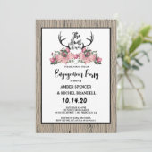 Rustikale Blumenjagd über Verlobung Einladung (Stehend Vorderseite)