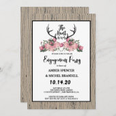 Rustikale Blumenjagd über Verlobung Einladung (Vorne/Hinten)
