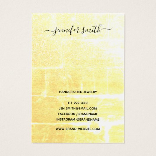 Rustikale Blumenkarte Boho Hair Clips Display Card (Rückseite)