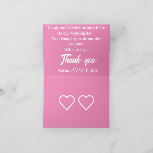 Rustikale Blumenkarte Dankeskarte (Innenseite)