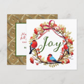 Rustikale Blumenkarte Einladung (Vorne/Hinten)