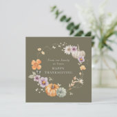 Rustikale Blumenkarte Feiertagskarte (Stehend Vorderseite)