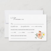 Rustikale Blumenkarte für den Herbst RSVP Karte (Vorderseite)