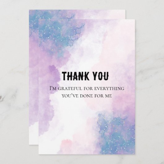 Rustikale Blumenkarte - Paket für kleine Unternehm Dankeskarte (Vorne/Hinten)