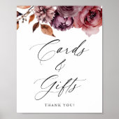 Rustikale Blumenkarten für den Herbst und Geschenk Poster (Vorne)