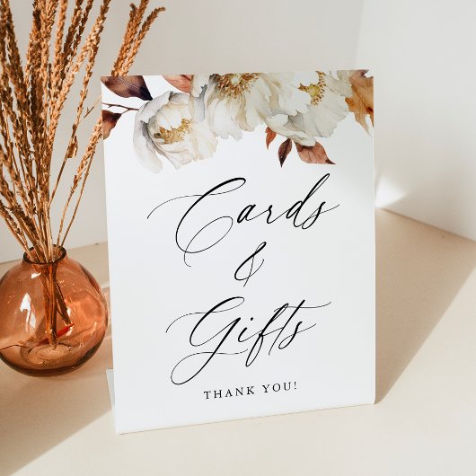 Rustikale Blumenkarten und Geschenke für den Herbs Sockelschild