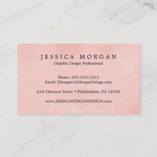 Rustikale Blumenkarten Visitenkarte (Rückseite)