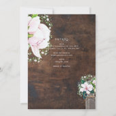 Rustikale blumenkatholische Hochzeit Einladung (Rückseite)