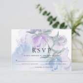 Rustikale Blumenknospen RSVP Karte (Stehend Vorderseite)