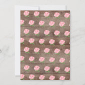 Rustikale Blumenkohl Rosa Zwiebeln Geburtstagspart Einladung (Rückseite)