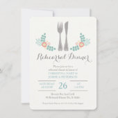 Rustikale Blumenküche Probe Abendessen Einladung (Vorderseite)