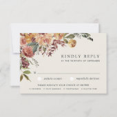 Rustikale Blumenküche Wahl zum Hochzeitsessen RSVP Karte (Vorderseite)