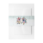 Rustikale Blumenkuh Skull Boho Einladung zur Hochz Einladungsbanderole (Vorderseite Beispiel)