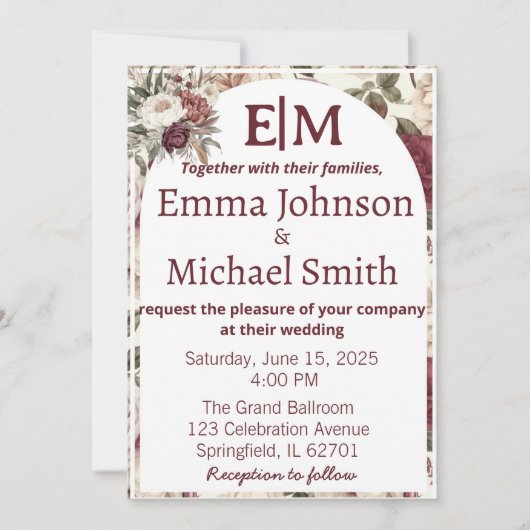 Rustikale Blumenladen Einladung (Vorderseite)