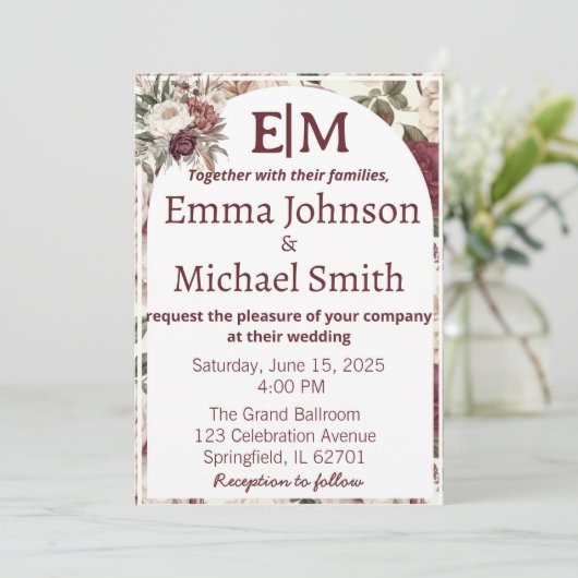 Rustikale Blumenladen Einladung (Stehend Vorderseite)