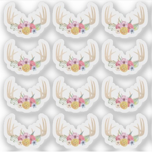 Rustikale Blumenläden Pastell Aquarellplaner Aufkleber (Vorderseite)