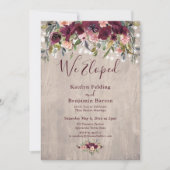 Rustikale Blumenlampen, die wir nur Empfang gegoss Einladung (Vorderseite)